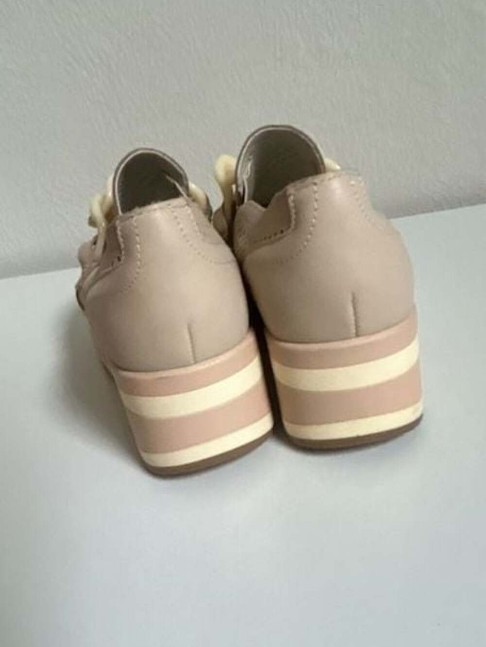 Dolce Vita Jhenee Leather Platform Sneakers Sand Nubuck Chain S 6.5 - Picture 13 of 16